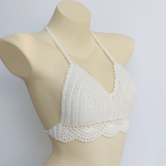 Handmade Cotton Crochet Bralette Bikini top - Picture 2 of 4